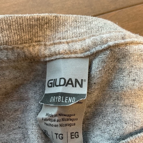 GILDAN Dry Blend Mens Crew Neck Short Sleeve Gray Tee Size XL - Picture 7 of 8